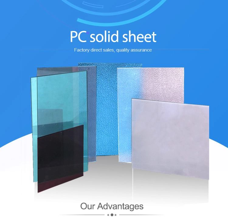 China Supplier Soundproof Flat Polycarbonated Solid Sheet Clear